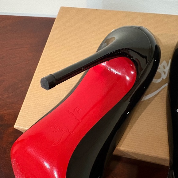 Louboutin Black Patent Pigalle Follies 39 - Picture 4 of 8